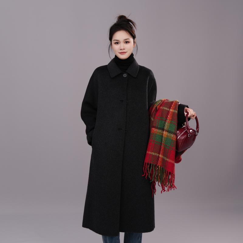 High-end Double-sided Coat Women's Medium and Long Autumn and Winter New Classic Double-sided Woolen 23160