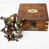 Brass Nautical Sextant  J Scott Replica with Hardwood Box Marine Instrument