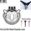 FRRK Men's Stainless Steel Cock Chastity Lock - Adult Toy