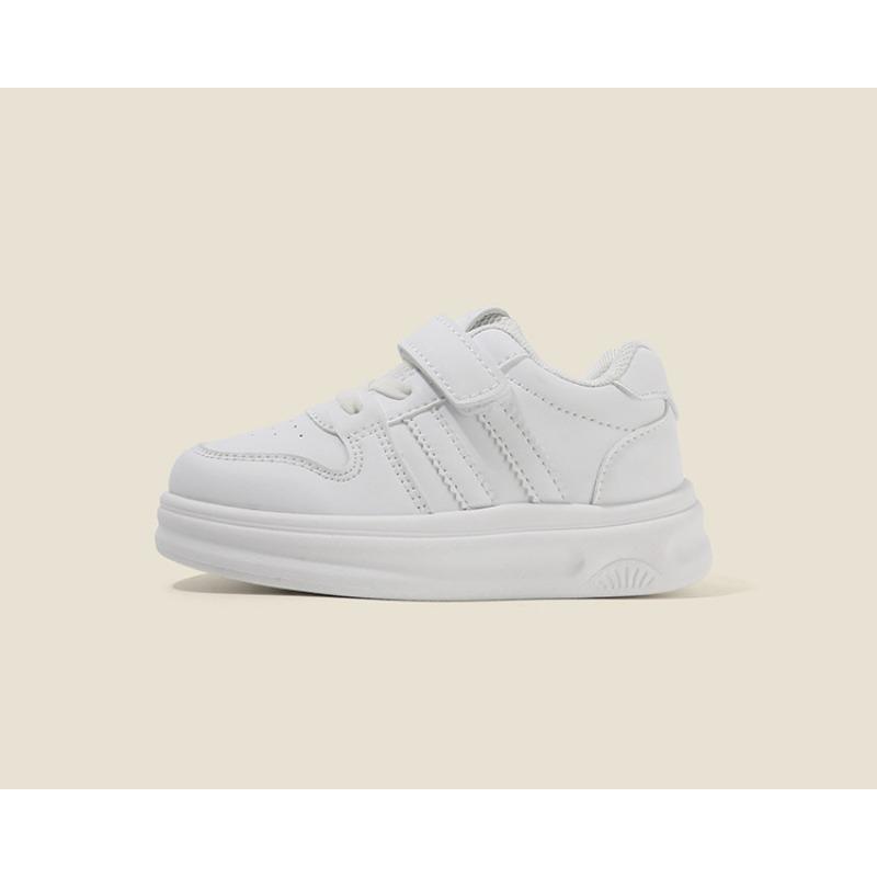 Kids White Sneakers Lightweight Soft Sole Casual Shoes For Boys Girls