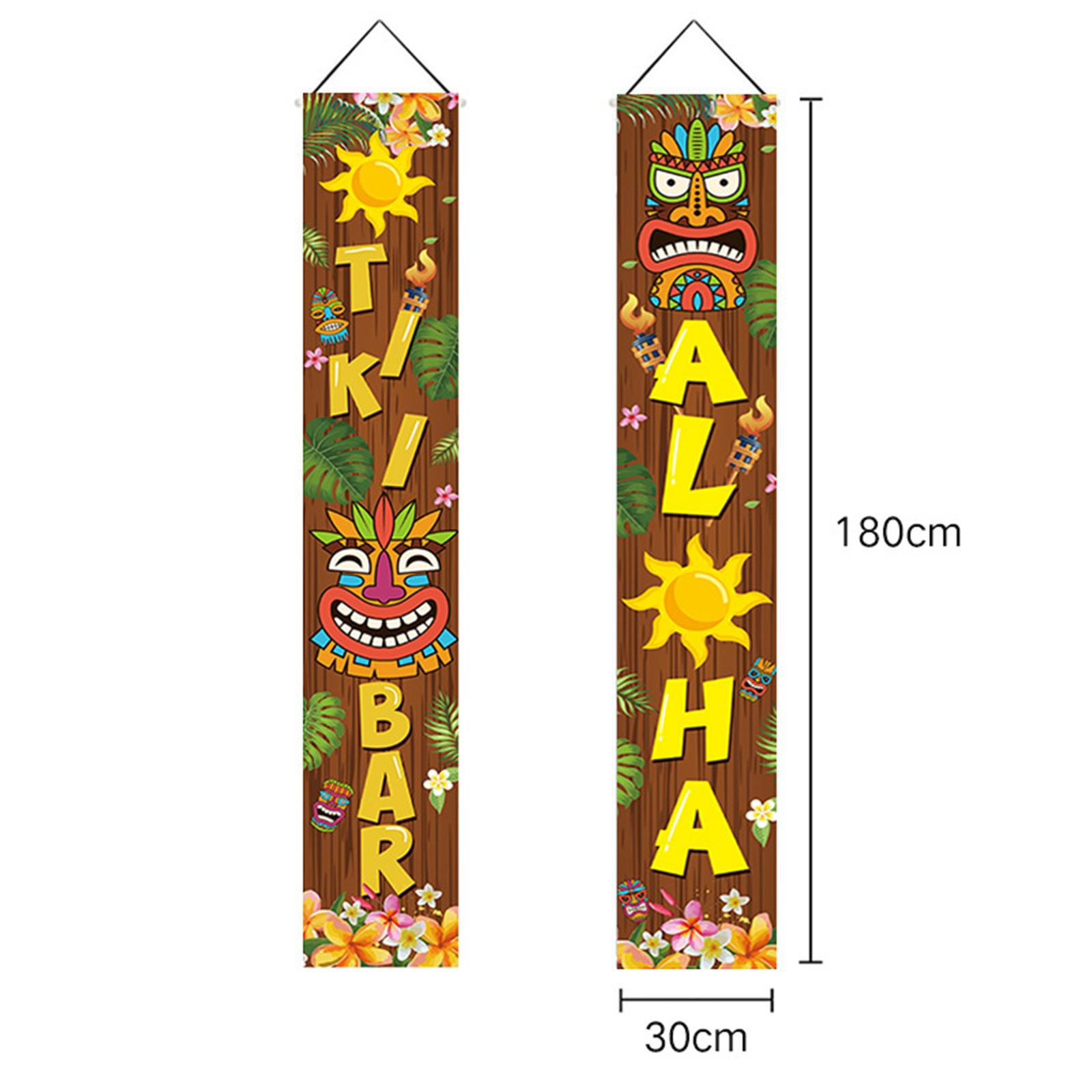 Hawaiian Party Decoration Banner Carnival for Beach Tropical Aloha Party Birthday Carnival Banner Backdrop for Hawaiian Luau