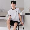Pajamas men's pure cotton summer thin short-sleeved shorts men's 1011 new large-size men's summer loungewear set
