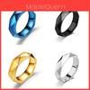 Geometrischer Ring aus Titanstahl mit unregelmäßiger Diamantform für Damen und Herren Schmuckgeschenk