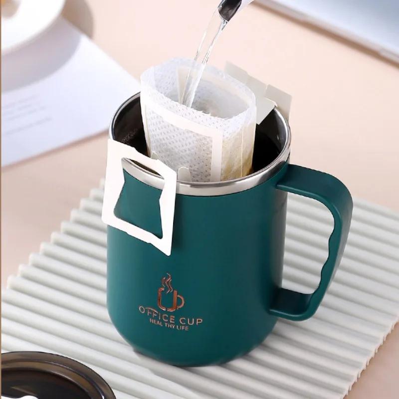 500ml Thermos Mug 304 Stainless Steel Coffee Cup With Handle Leak-Proof Vacuum Flask Insulated Cup Lightweight Thermal Water Bottle