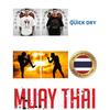 Muay Thai T-Shirt Kick Boxing Mix Martial Art 3D Print Vintage Training UV Protect Quick Dry Men Women Unisex Short Sleeve Round Neck