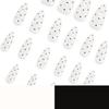 Le Fan Meijia Black Polka Dot Almond Shape Wearable False Nails.