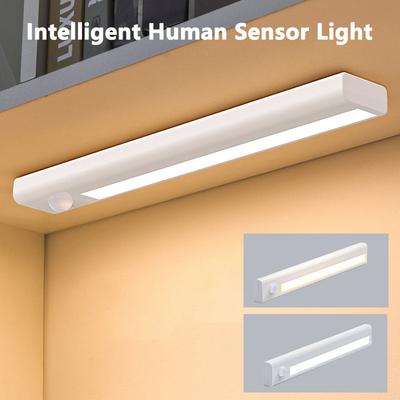 Intelligent Magnetic Induction Night Lamp Long Strip LED Battery Model Step Corridor Kitchen Bedside Wardrobe Bedroom Decoration