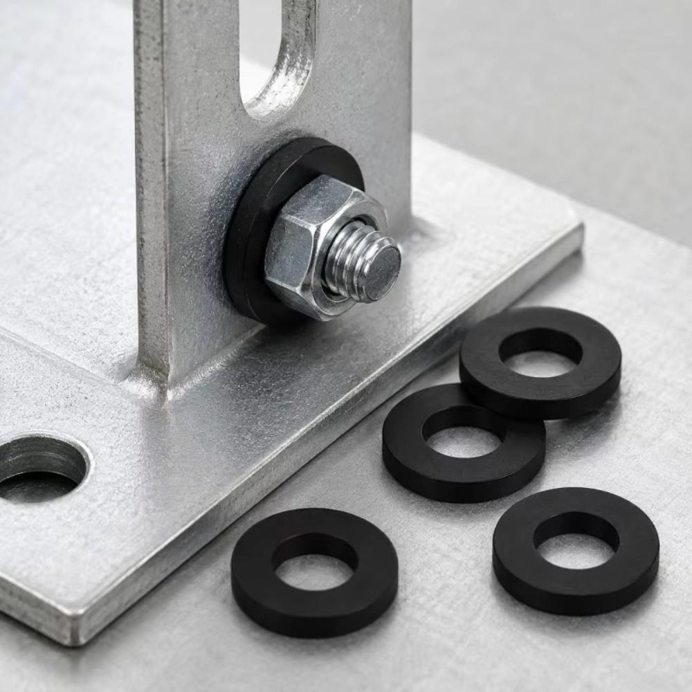 250/500PCS Plastic Sealing Ring White Black Flat Gasket Set New Flat Washer Kit for Screw Bolt
