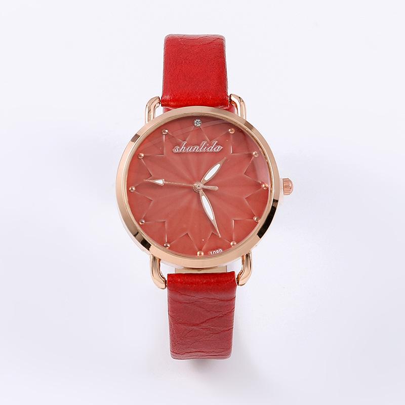 Wind Simple Temperament Women S Watch Women S Niche Design Watch Light Luxury College Style Student Quartz Watch красный
