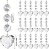 30Pcs Christmas Crystal Snowflaks Clear Hanging Ornaments Winter Decorations,Xmas Tree Chandelier New Year Party Decor Supplies