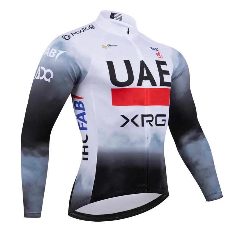 Uae Team Autumn Long Sleeve New Racing MTB Spring Long Cycling Jersey Set Bike Cycling Bicycle Clothing Uniform Ropa Ciclismo