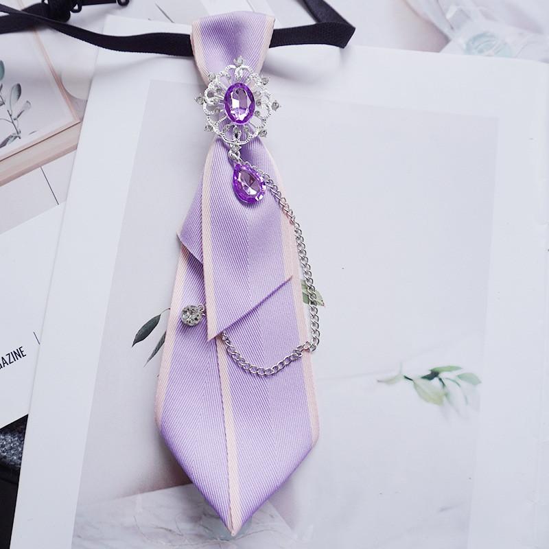 Store Name Bow Tie White Shirt With Crystal Pattern For Women Men Graduation School Formal Wear