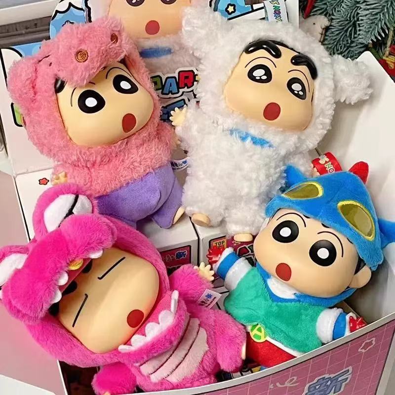 Toptoy CrayonShin-Chan Blind Box Costume Party Series Vinyl Doll Anime Action Figure Mystery Box Kawaii Collection Model ToyGift