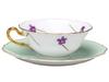 Okura Art China <Exclusive to Direct Stores> Hanasumire Series, 6th Edition "Violet" Flavored Teacup & Saucer, Coffee/Tea, Approx. 180cc, Made in Japa