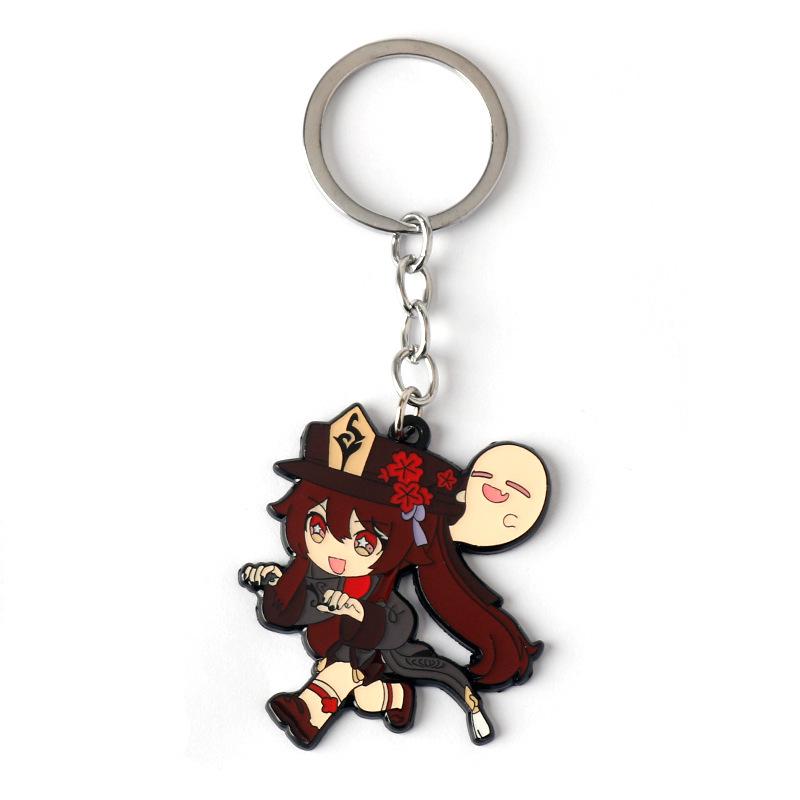 Genshin Impact Xiao & Tartaglia Mask Keychain, Venti & Hu Tao Pendant Necklace, Anime Accessories