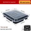 Black Disposable 4-Compartment Meal Prep Containers