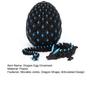 3D Printed Dragon Egg Figurine Movable Joints Luminous Loong Figure Fidget Toy Dragon Egg with Articulated Dragon Inside Decoration Ornament