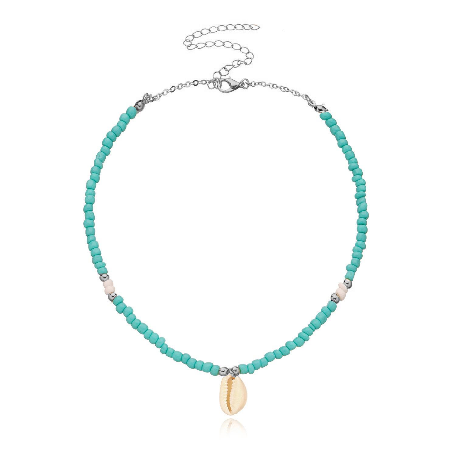

Simple large rice bead shell pendant necklace, fashionable temperament popular new item jewelry