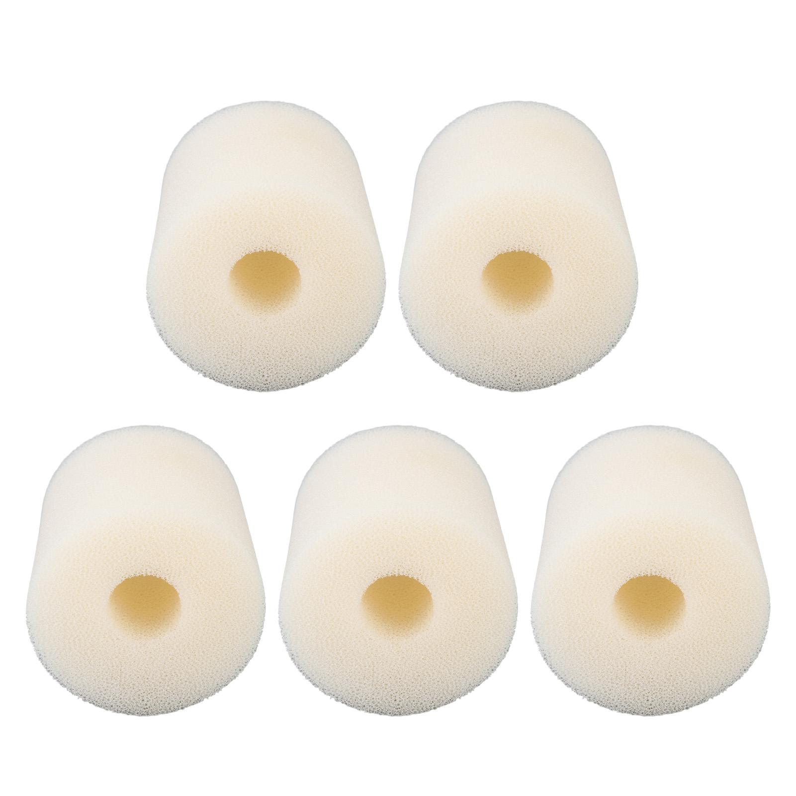 

5PCS Swimming Pool Filter Sponge Cartridge Reusable Washable Filter Pump Foam Cartridge for Maintenance White