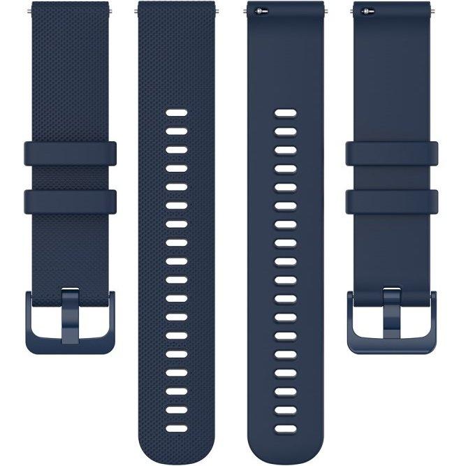 Universal Silicone Strap 18mm, Navy Blue