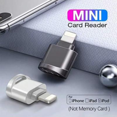 Mini Micro Card Reader Adapter for IOS Lightning Card Reader TF Memory Card Adapter Cardreader for iPhone 15 14 13 12 11 XS XR 7 8plus iPad Mini