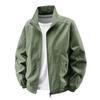 Vielseitige Jacke Herren Saison Neu Stehkragenjacke Herren Mittelgrüne Jacke Lockeres Oberteil