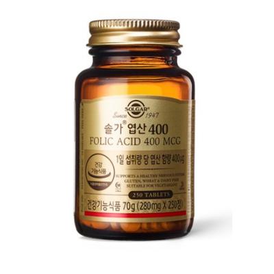 Solgar Folic Acid 400, 250 δισκία, 1 μονάδα