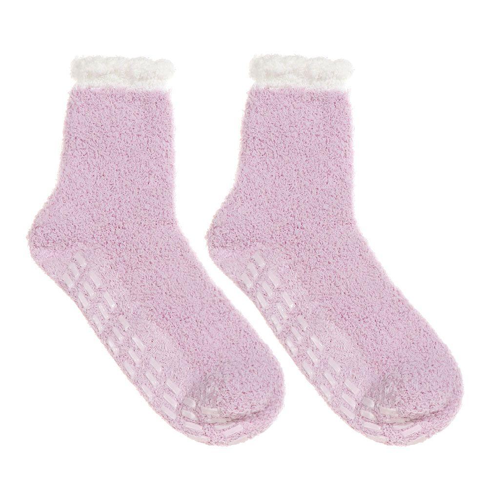 Lovely Women Winter Cold Protection Coral Fleece Socks Plush Socks Mid Socks