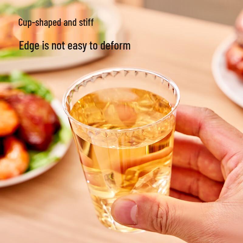 Suncojia Thickened Disposable Straight Plastic Cups