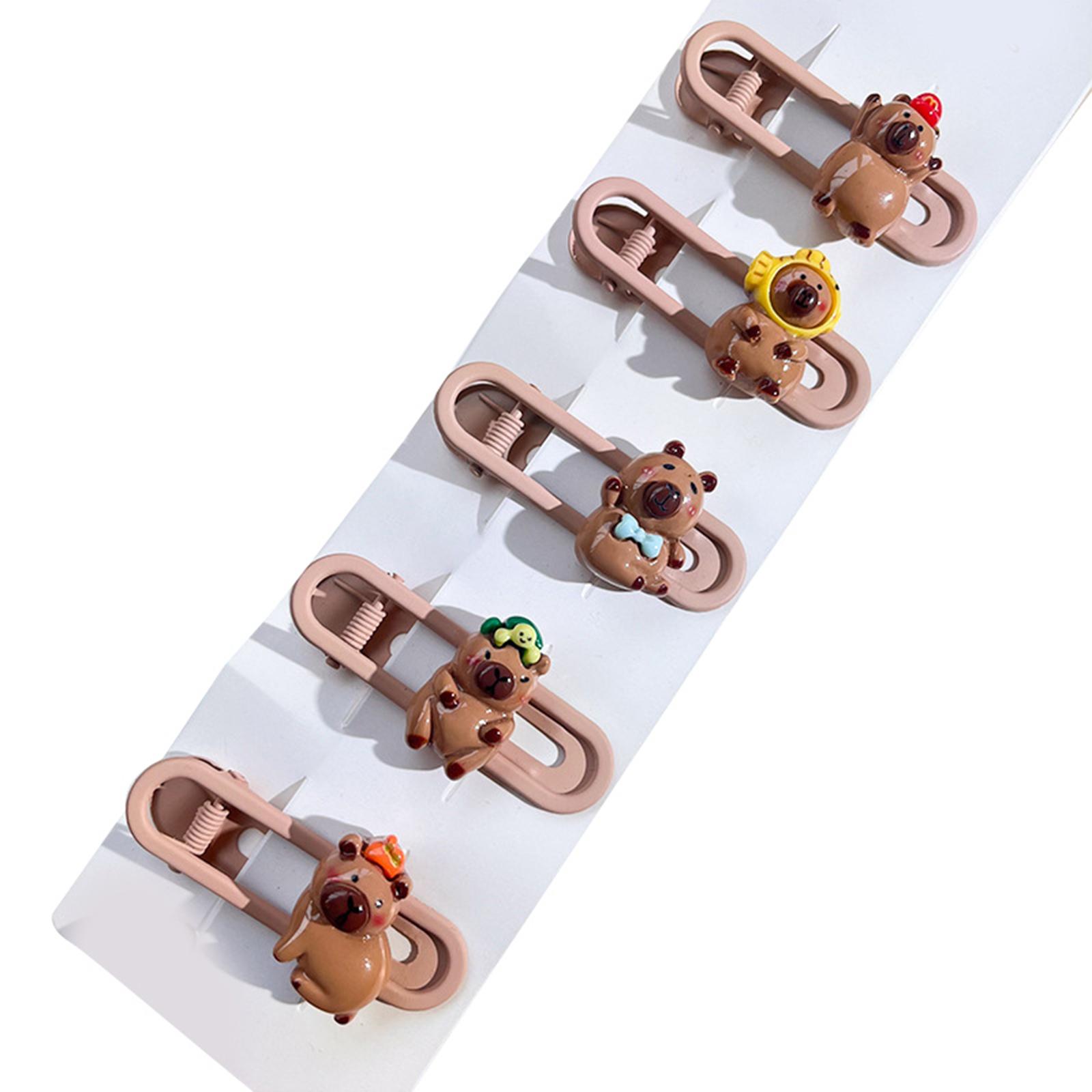 

Adorkable Cartoon Animal Hair Clip for Girls Kid Barrettes Rodent Capybara Handmade Hairpins Lovely Hairpins T2