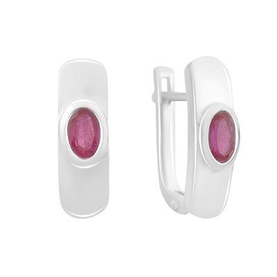 Cercei din argint cu rubin natural de 1.163ct (2165279)