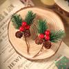 Handmade Christmas Gift Box: Pine Cones, Branches, Needles & Red Berries