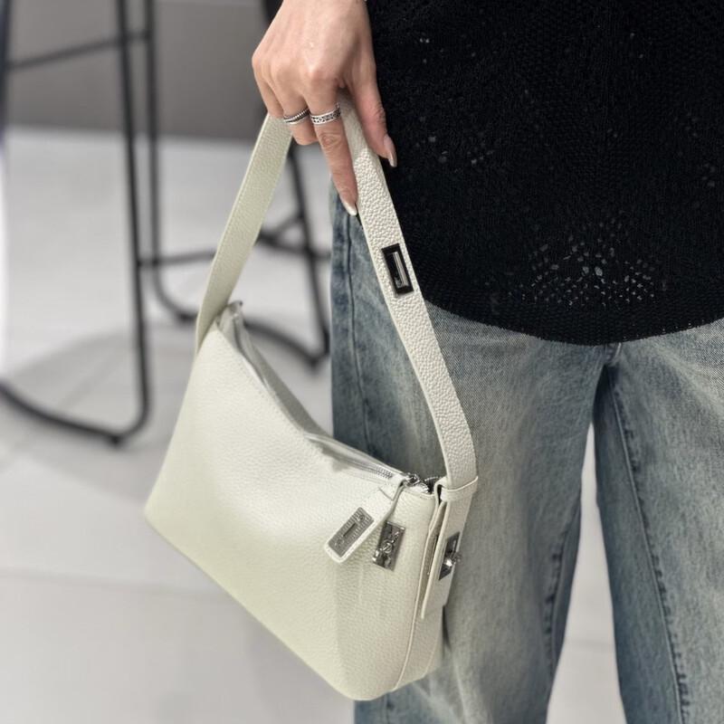 Dou Xiaozhu Premium Leather Pillow Crossbody Bag