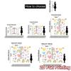 Set Of 2 Flat Printing Jit Curtains Without Rod Colorful Hearts Popular Digital Printed Versatile Fabric Made Polyester