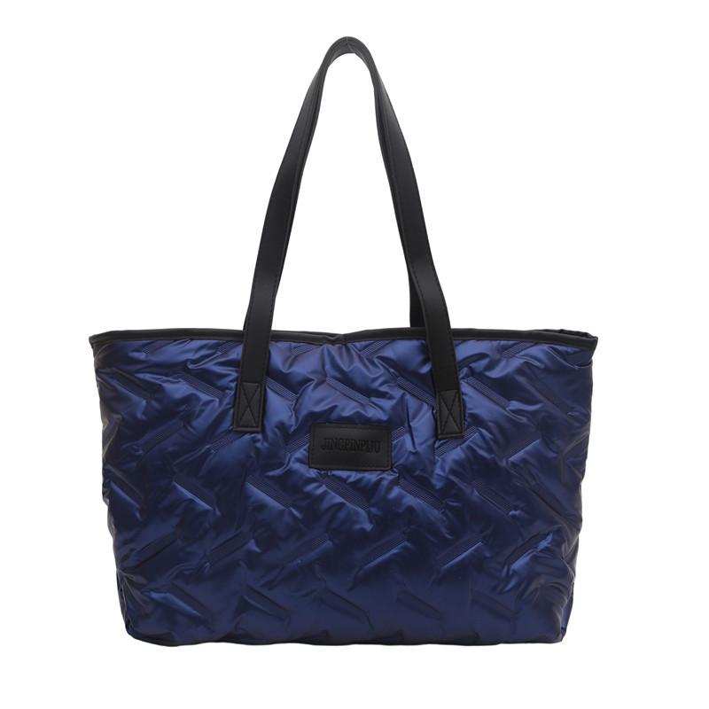 Large Capacity Down Jacket Bag for Women, 2026 New Embroidered Thread Handbag, Relaxed and Fashiable Tote Bags