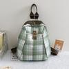 Plaid Travel Backpack Student Schoolbag Class Commuter Backpack