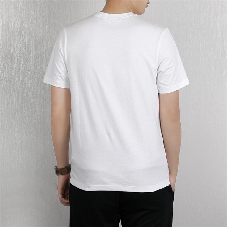 Nike Just Do It Logo Print Crew Neck T-Shirt Men Tops White AR5007-100