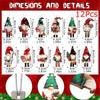 12PCS/PACK Christmas Tree Pendant Christmas Soldier Colorful Decoration Wood Holiday Ornament