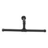 Wall Mount Clothes Rack Floating Iron Pipe Coat Hat Rack Multifunctional Clothing Hanger Black