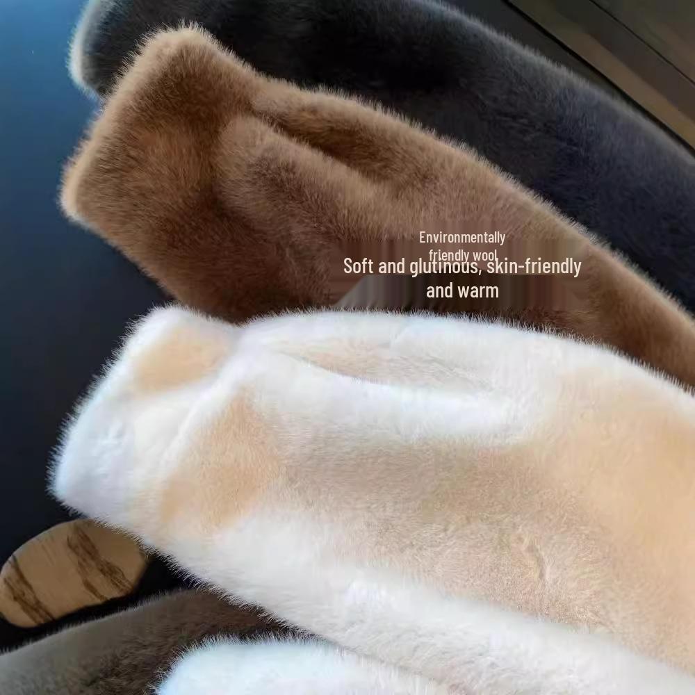 2024 Eco-Friendly Mink Fur Long Coat with Stand-Up Collar - Plus Size & Fashionable