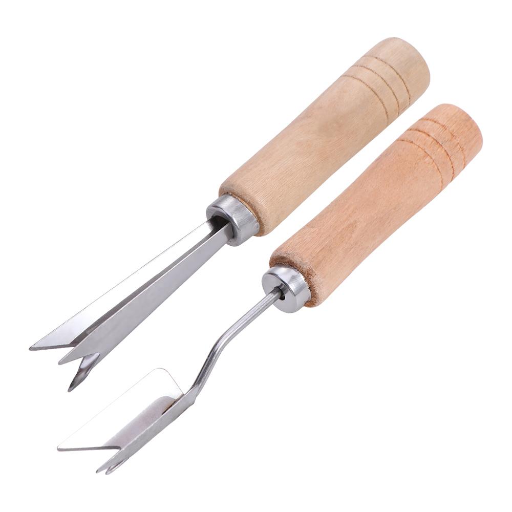 

Stainless Steel Pineapple Peeler Wooden Handle Eye-digging Clip Pineapple Seed Remover Kitchen A