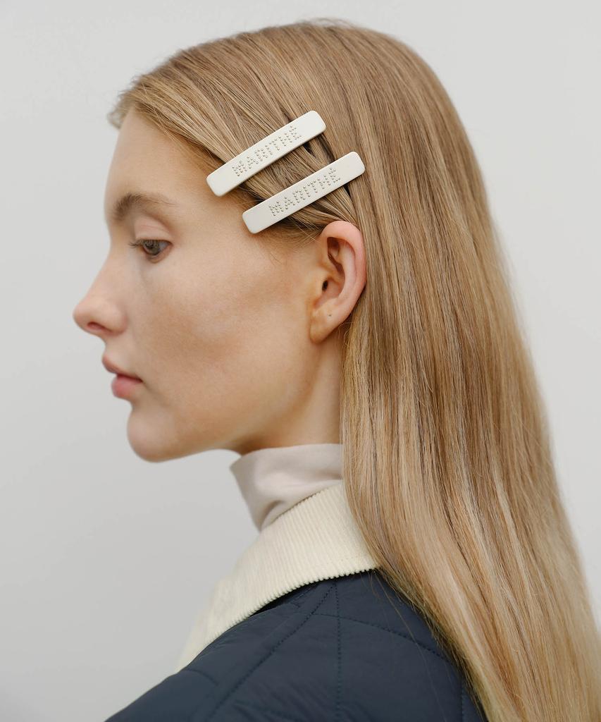 Marith + Franois Girbaud Regular Logo Metal Ball Hair Pin 2Pack Ivory