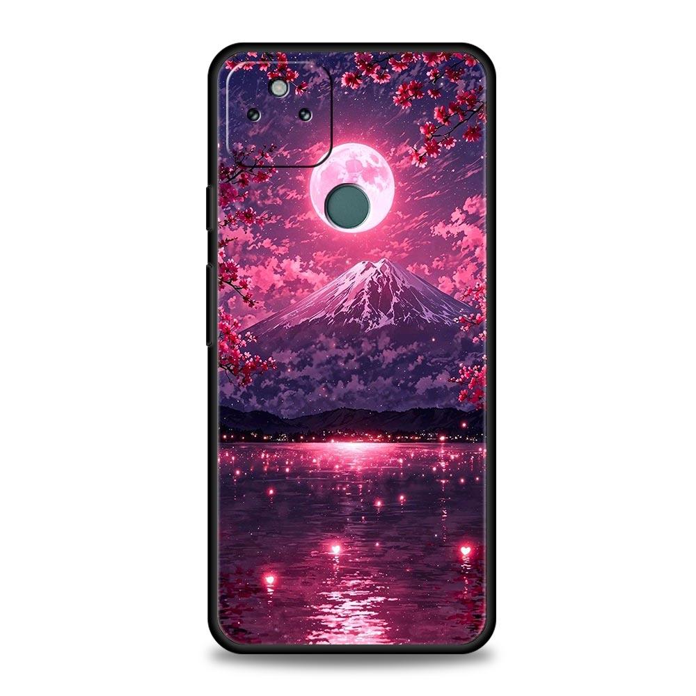 Pink Sunset Mountain Phone Case Cover for Google Pixel 10 9 8 7 6 9A 8A 7A 6A Pro Shockproof Soft TPU 9 Pro XL Shell Capas Coque