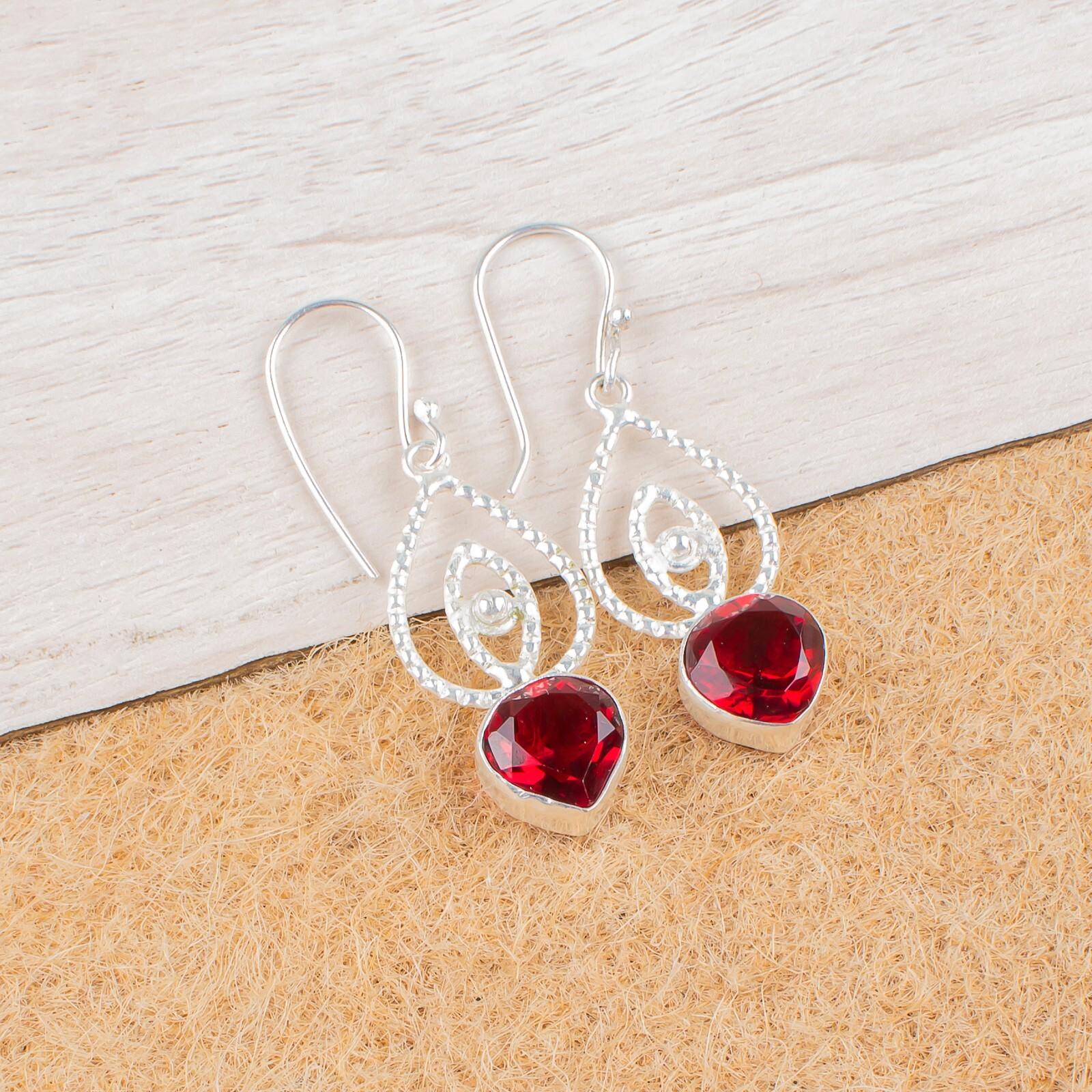 

Pink Rubellite Gemstone 925 Sterling Silver Jewelry Drop/Dangle Earrings 2.00 EE-32-10