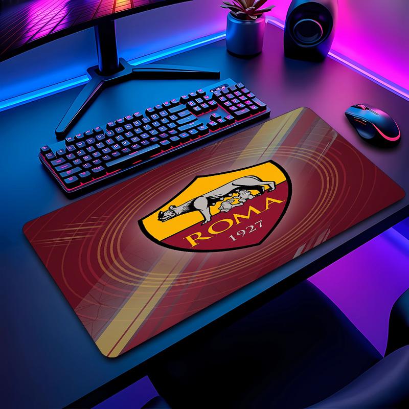 AS Roma Football Pattern Mouse Pad Non?Slip Rubber Base Gaming Mousepad For Desk Office Home