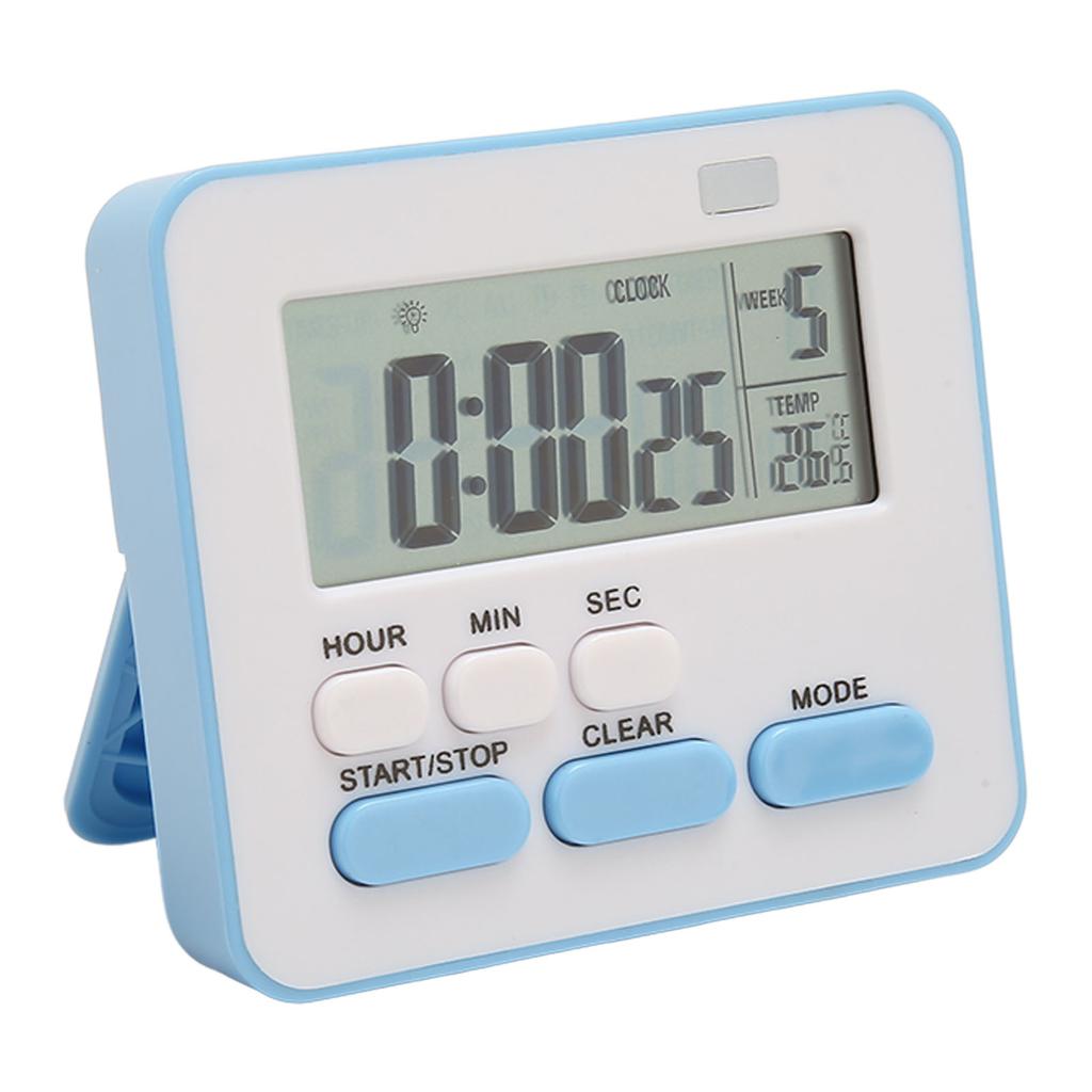Digital Kitchen Timer Temperature Display Easy Operation Kickstand Magnetic Back Small Digital