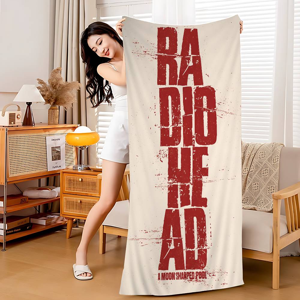 R-Radiohead Band Rainbow Microfiber Blanket Quick Drying Beach Towels Oversized Printing Super Absorbent Pool Towel Blanket