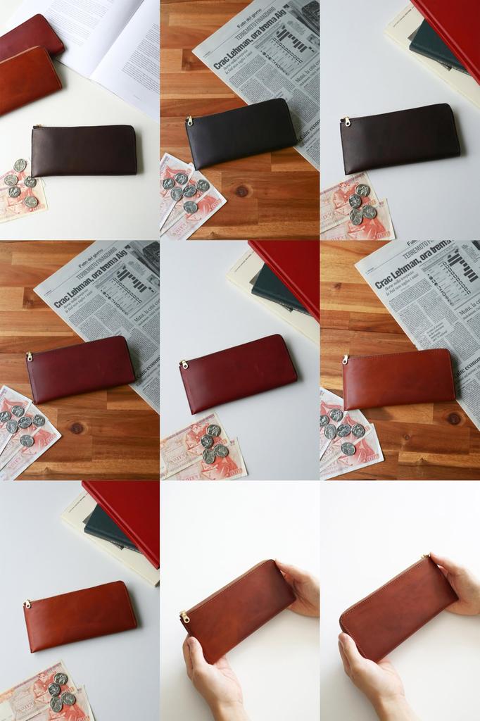 Dakota BLACK LABEL Long Wallet with L-Shaped Zipper, Wine, BL-620082-33