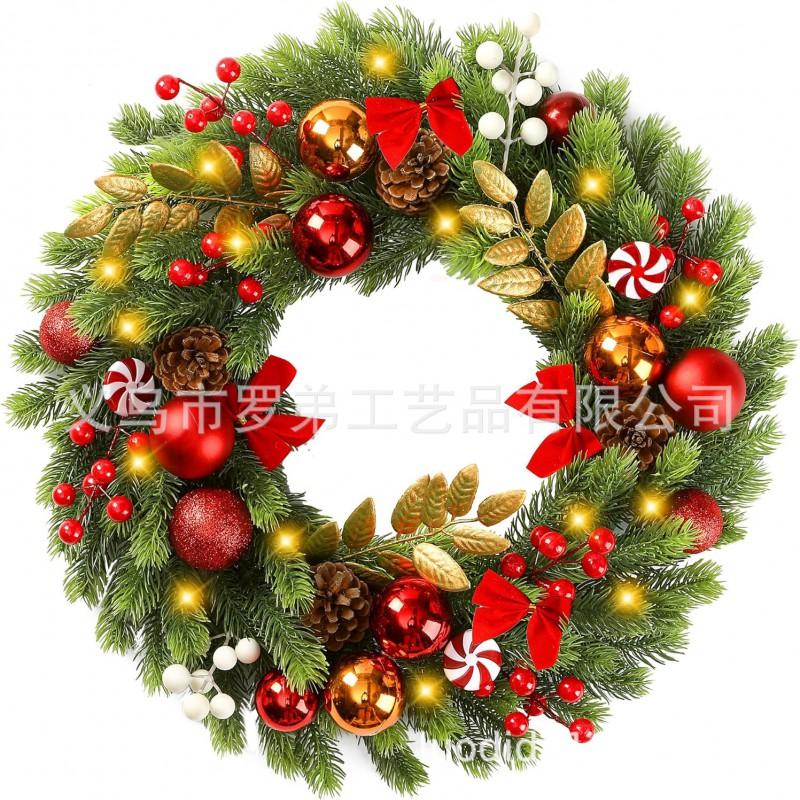 Christmas Wreath Door Hanging Decor Home Mall Window Party Festive Simulation Ornament