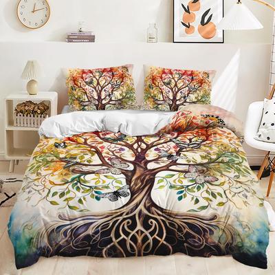 Old Tree Duvet Cover Sets For Kids Teens Queen Quilt Covers Lightweight Down Bedroom Decor 2 Pillowcases 1 Duvet Cover No Quilt
